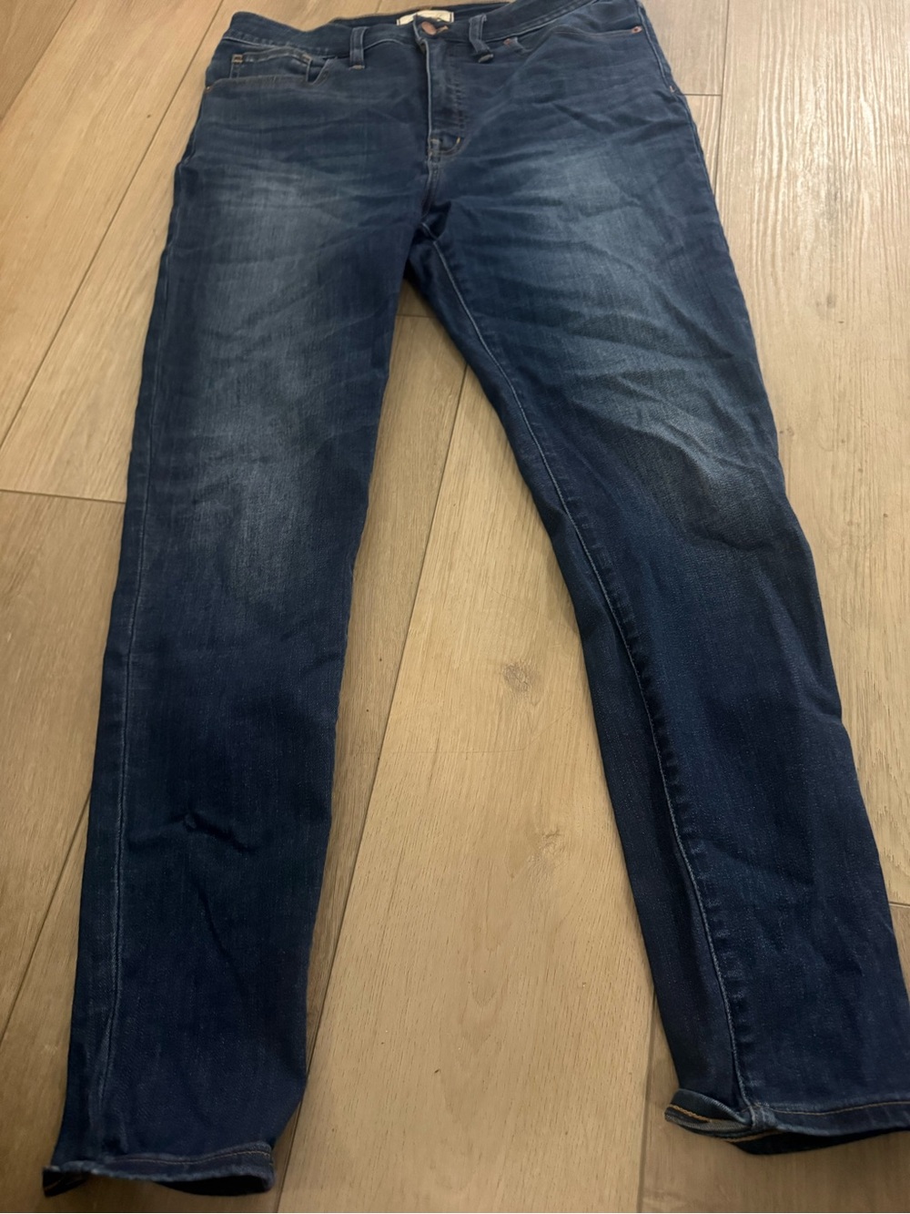 Womens Madewell Curvy High-Rise Skinny Jeans | Dark Wash | Size 30